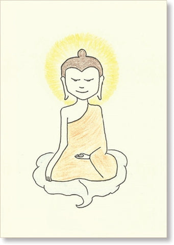 Buddha Seated on Bodhi Leaf